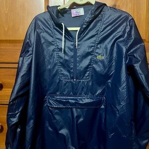 Lacoste Navy Blue Windbreaker Jacket - Medium